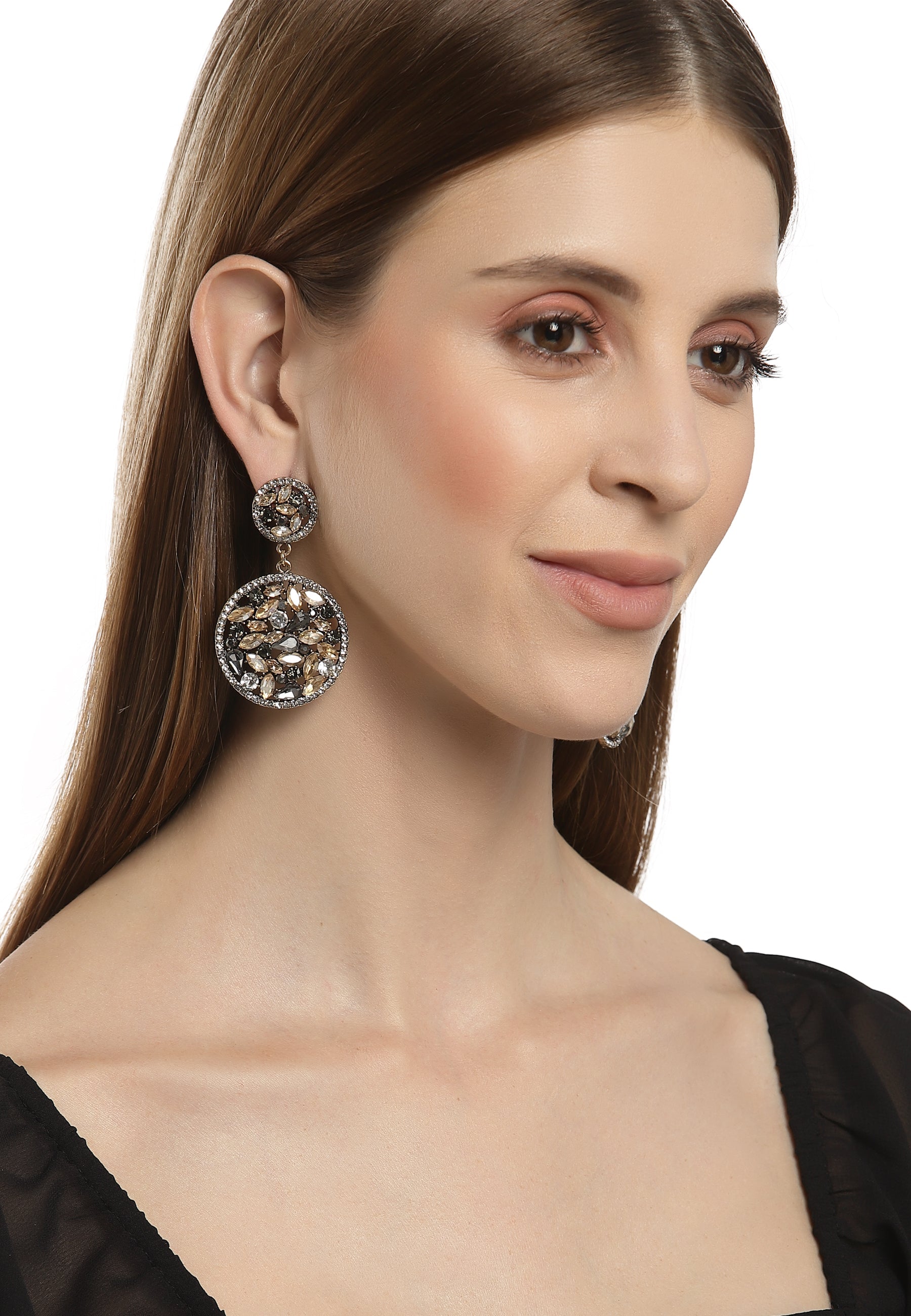 Ráiteas Bling Crystal Rhinestone Earrings