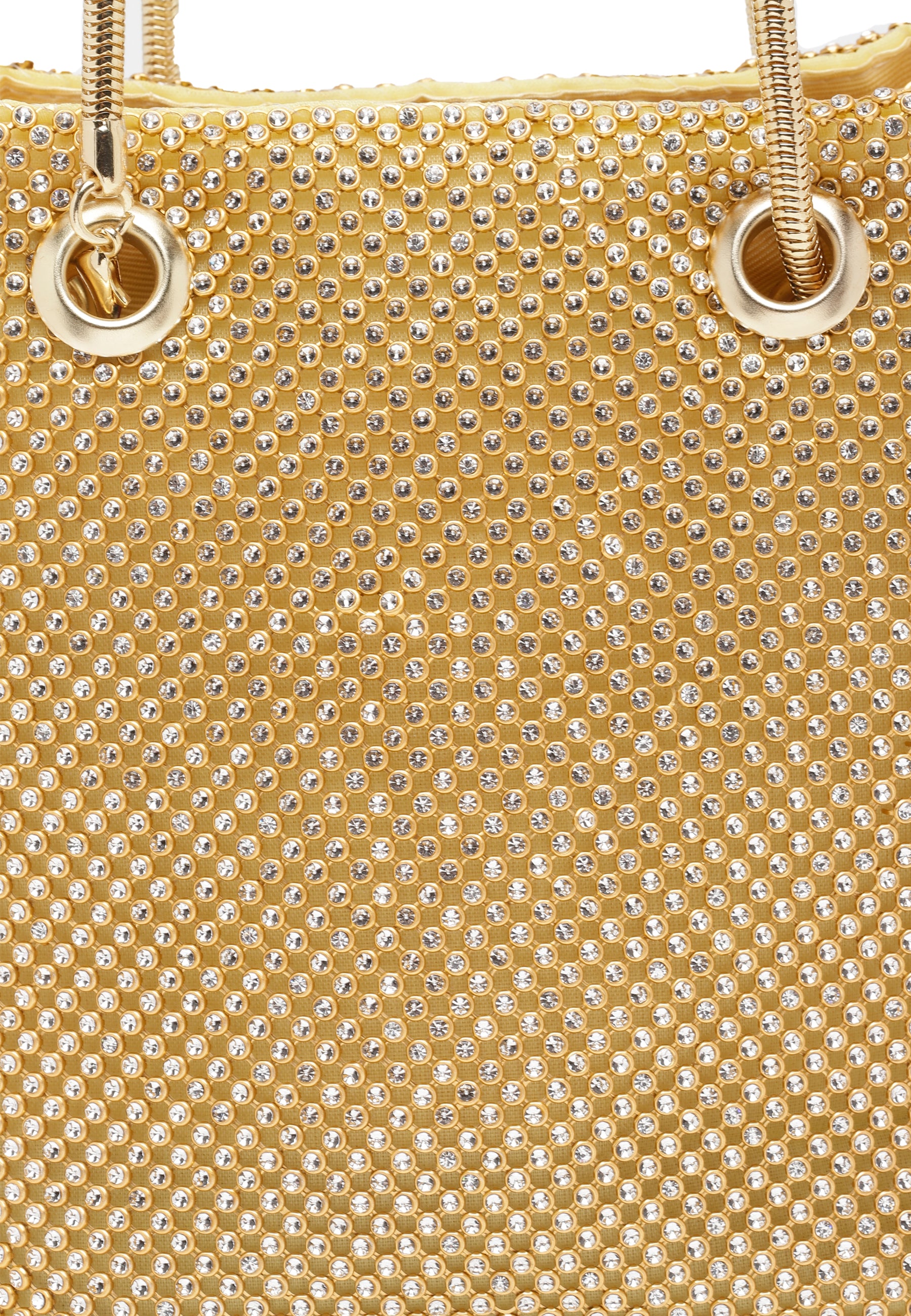 Błyszcząca kopertówka na ramię w kolorze złotym