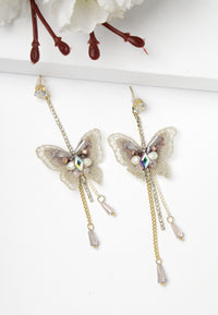 Gold-Coloured Chimes Butterfly Hanging Earrings