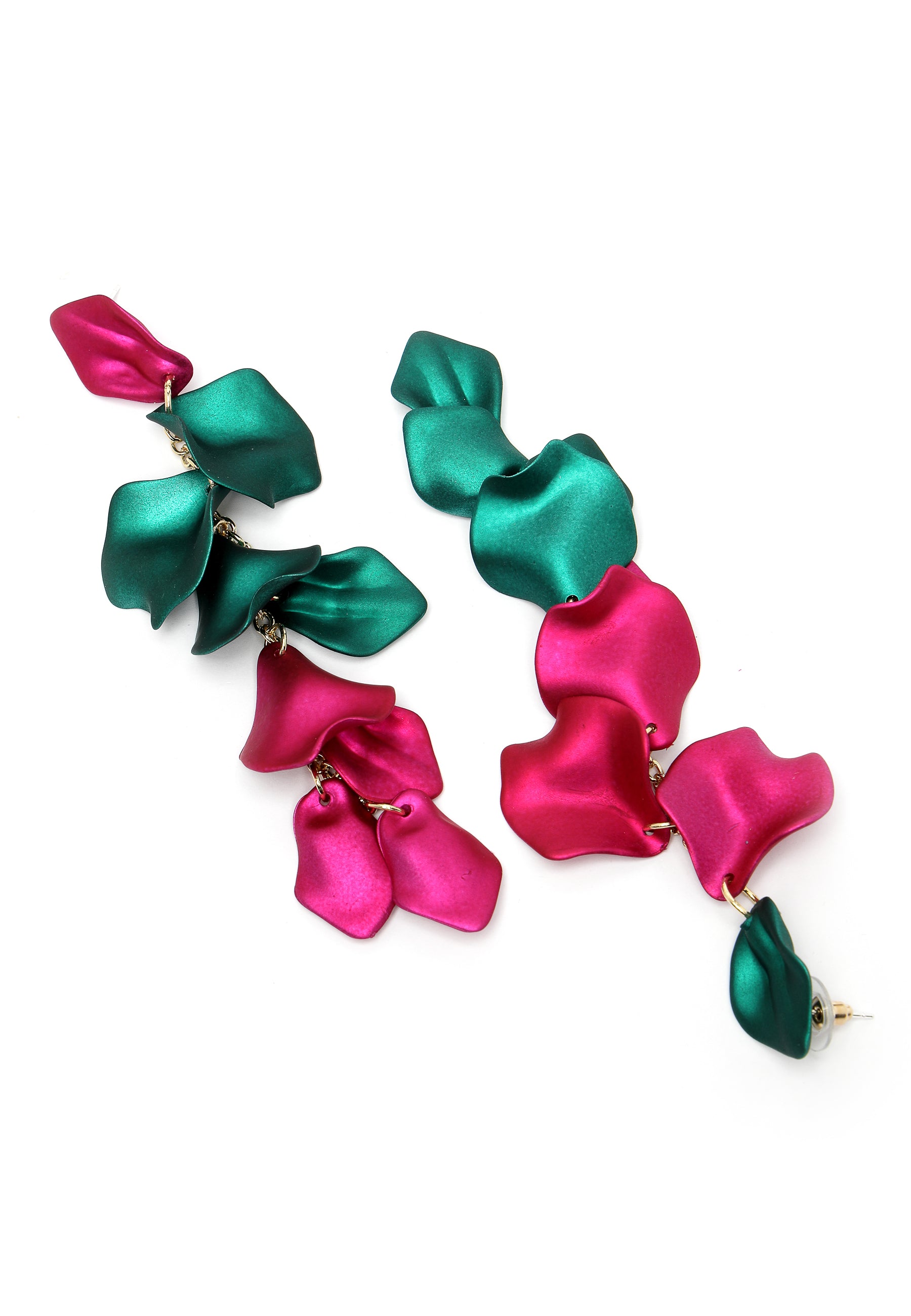 Luxury Statement Petals Shape Long Earrings