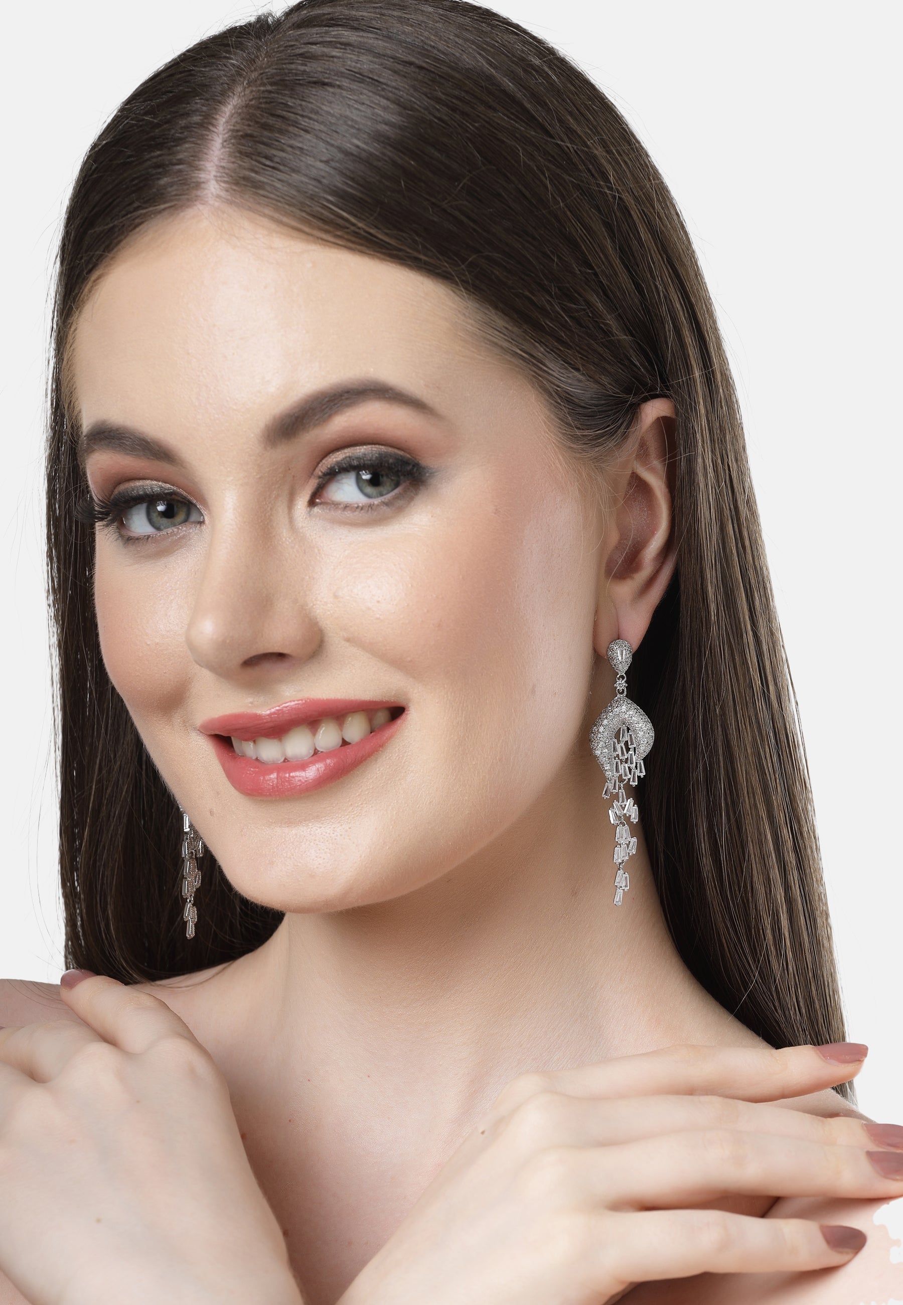 Cubic Zirconia Drop Earrings