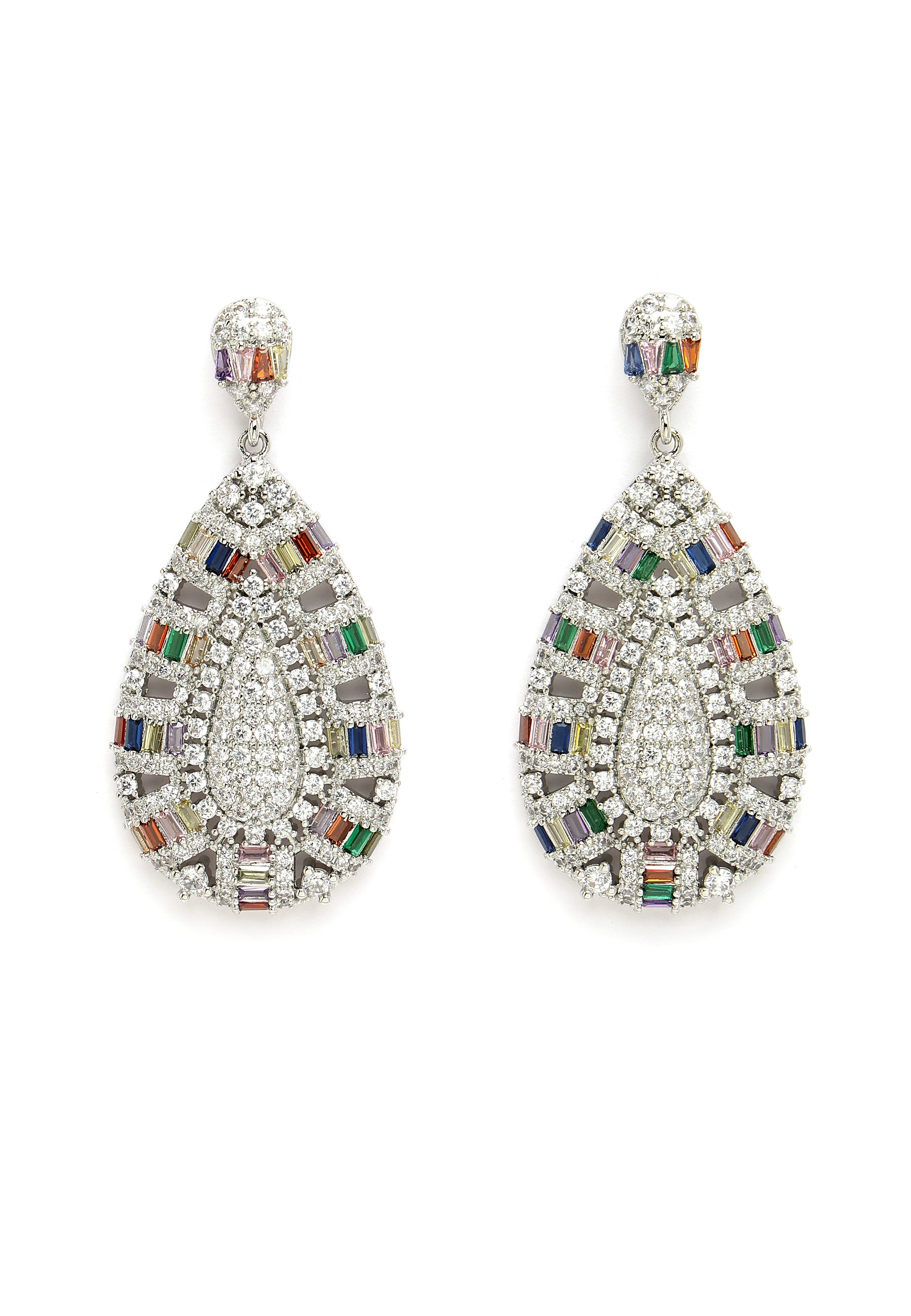 Royal Cubic Zirconia Drop Earrings