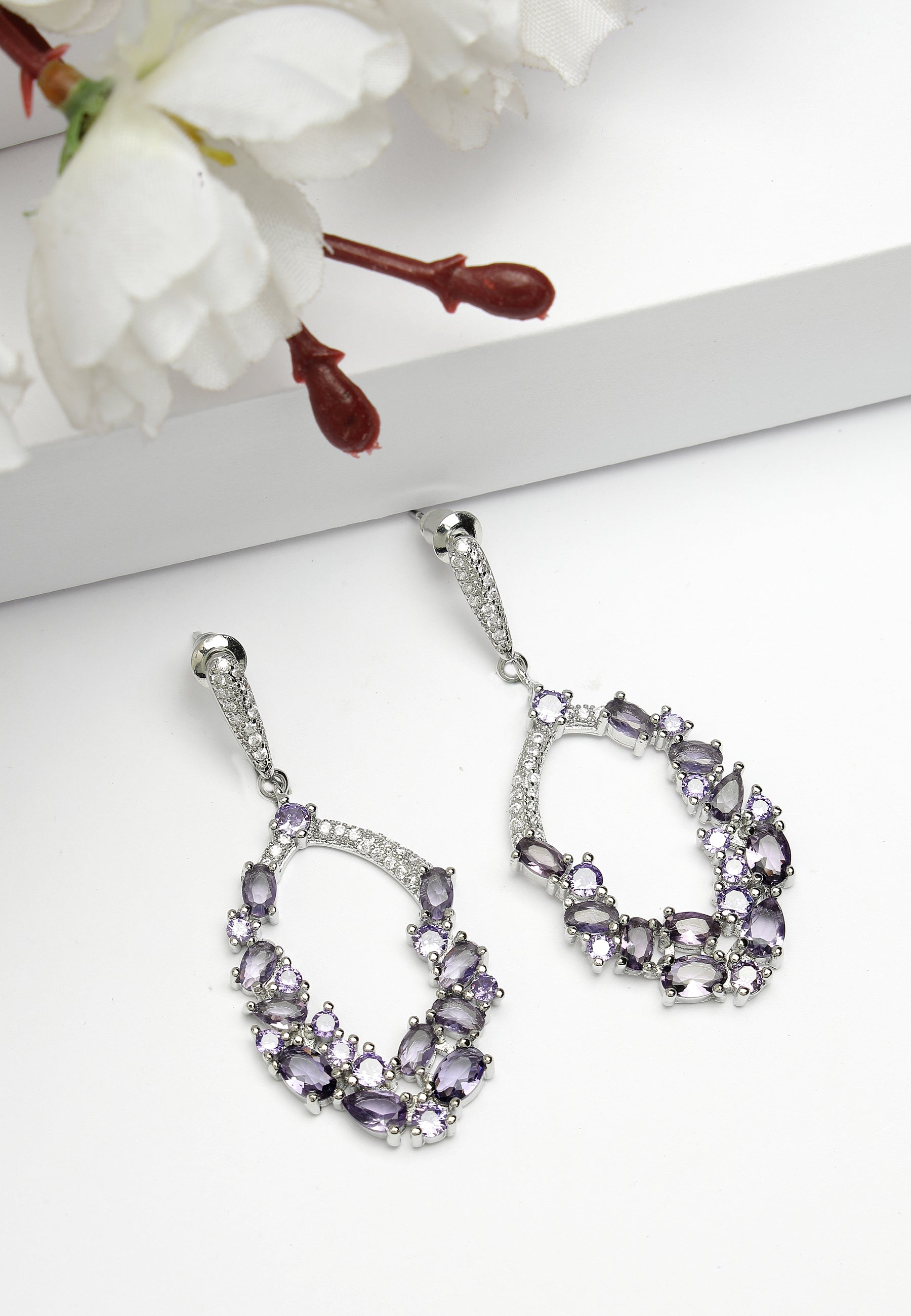 Dainty Cubic Zirconia Drop Earrings