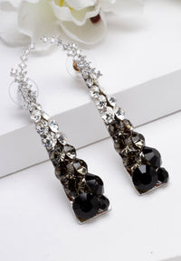 Crystal Studded Drop Earrings