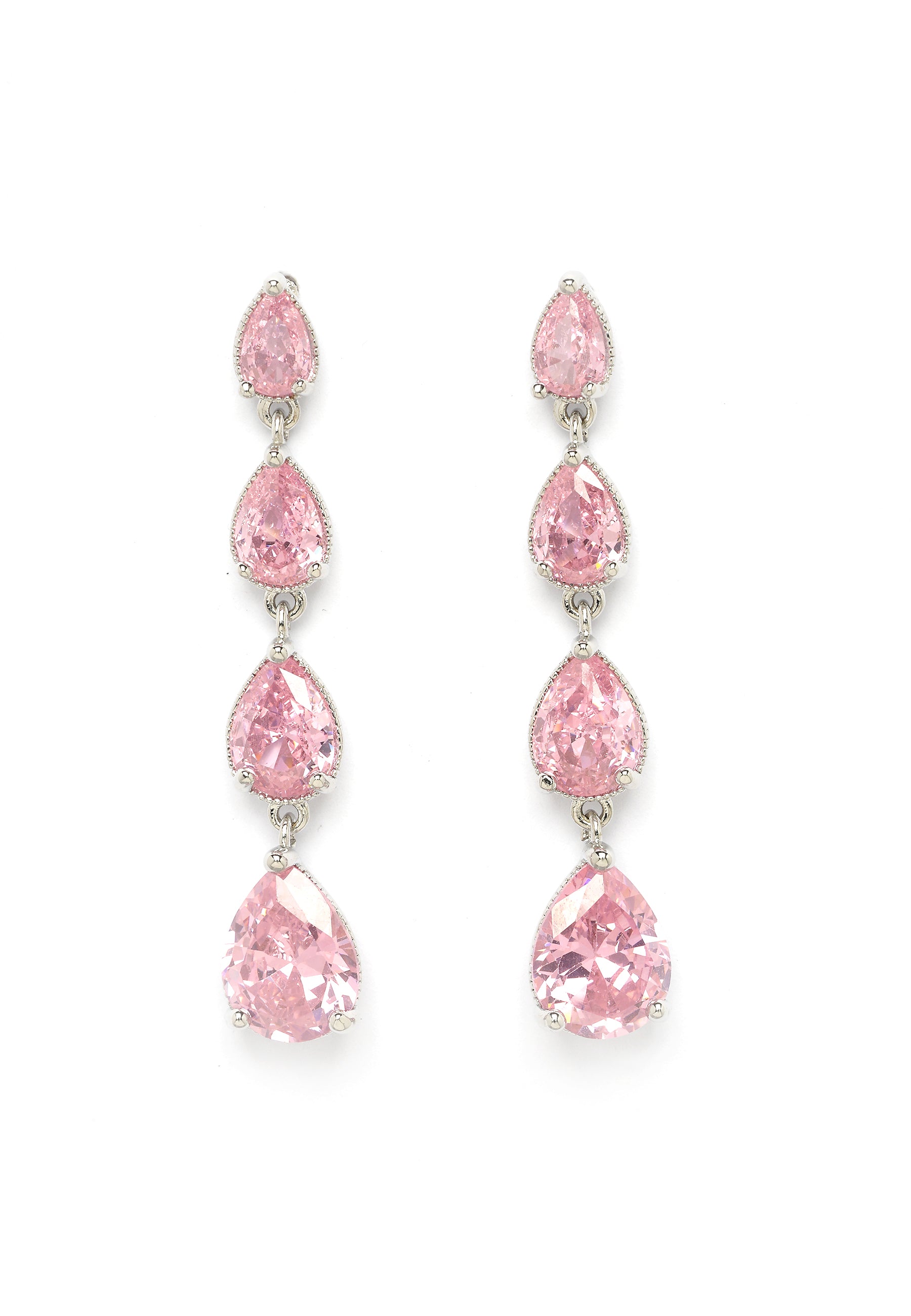 Roze Waterval Dangle Oorbellen