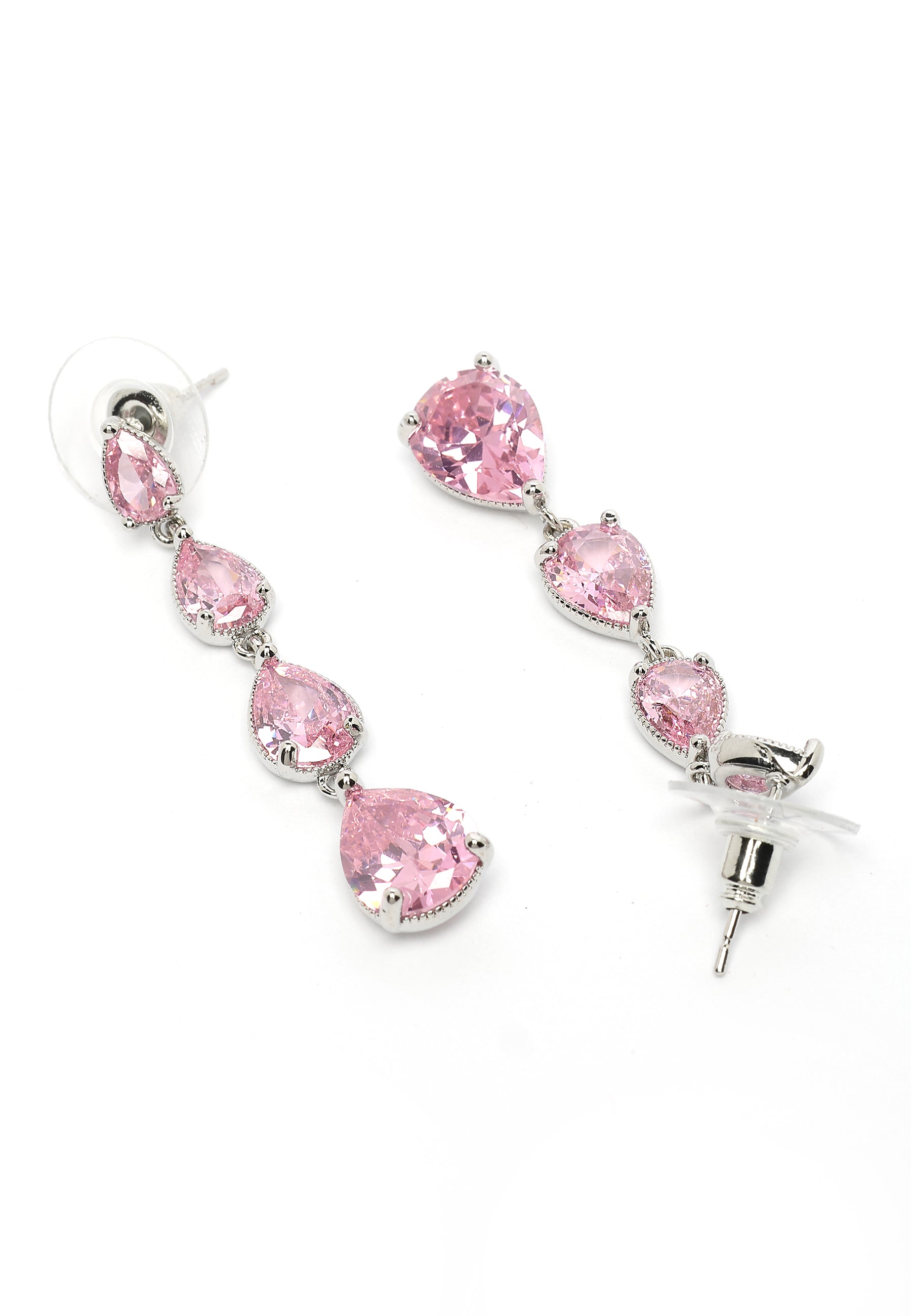 Roze Waterval Dangle Oorbellen