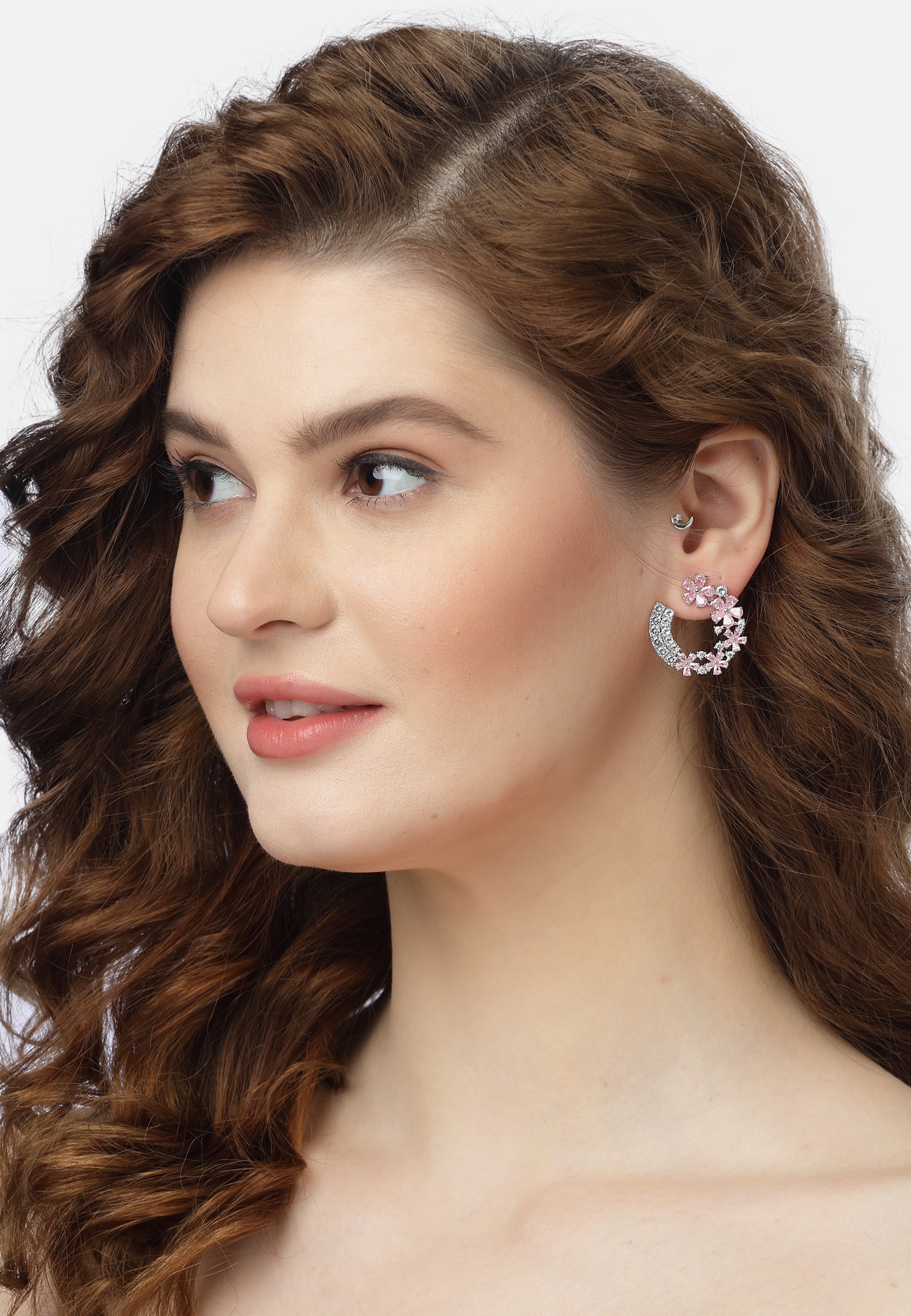 Whimsical Floral Dainty Hoop Earrings