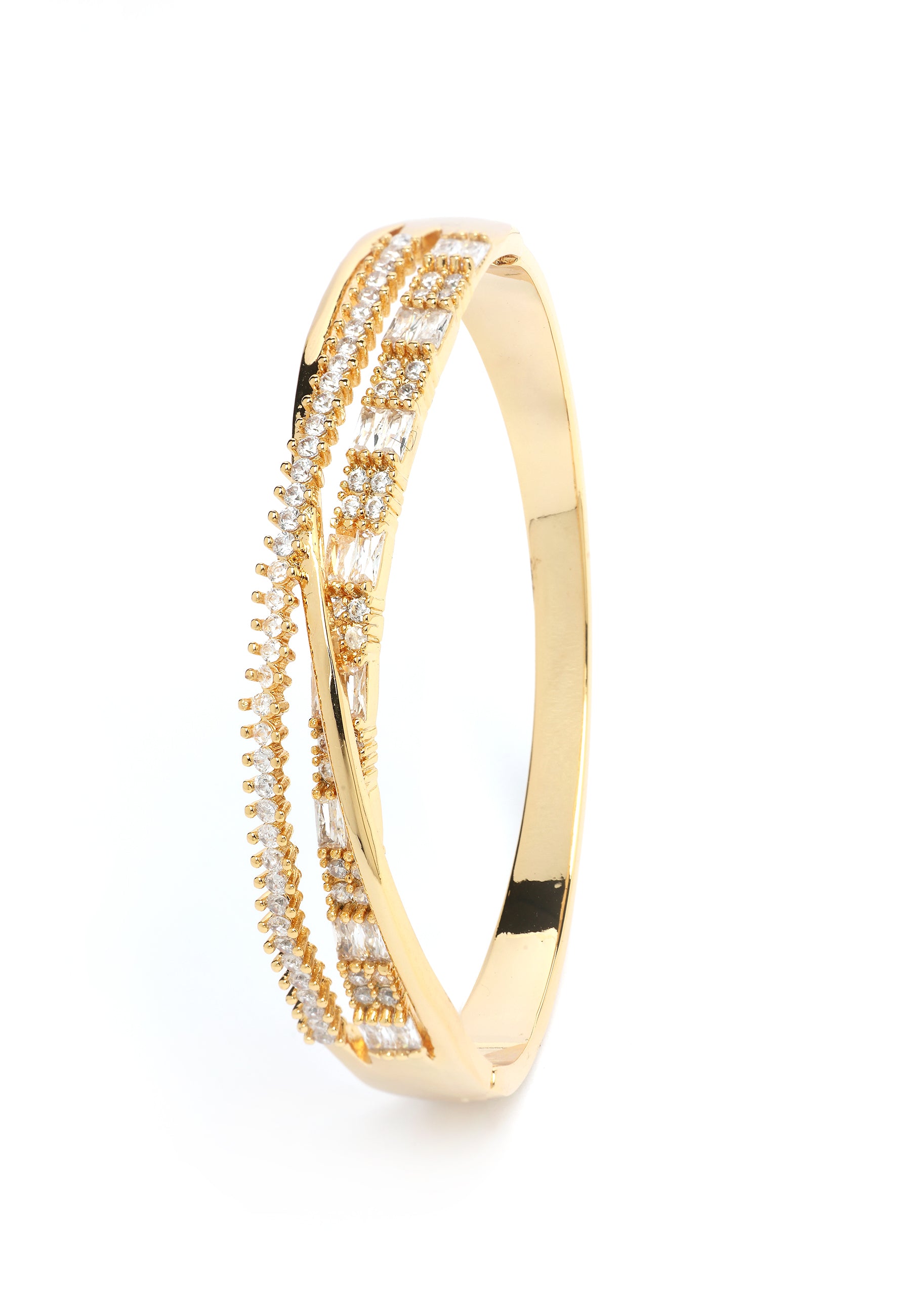 Goldene Twirl Diamantarmband