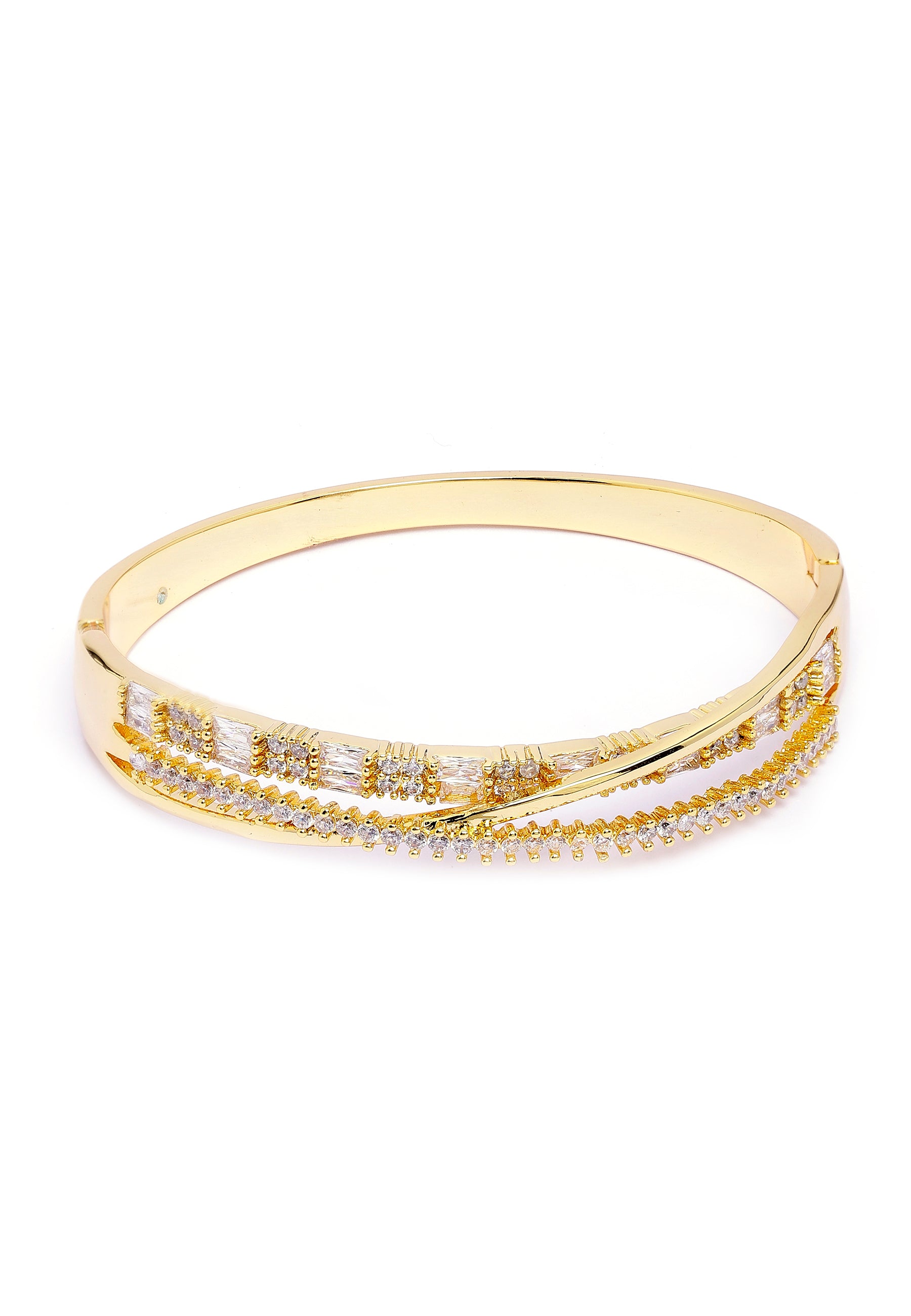 Goldene Twirl Diamantarmband