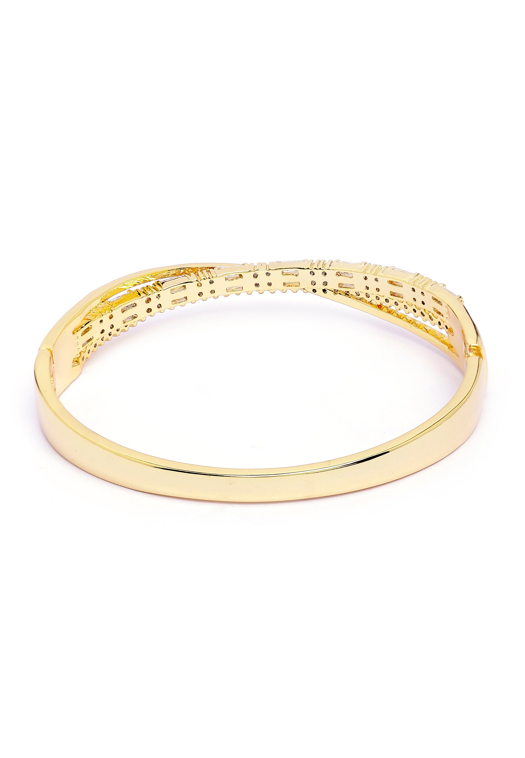 Gouden Twirl Diamanten Bangle