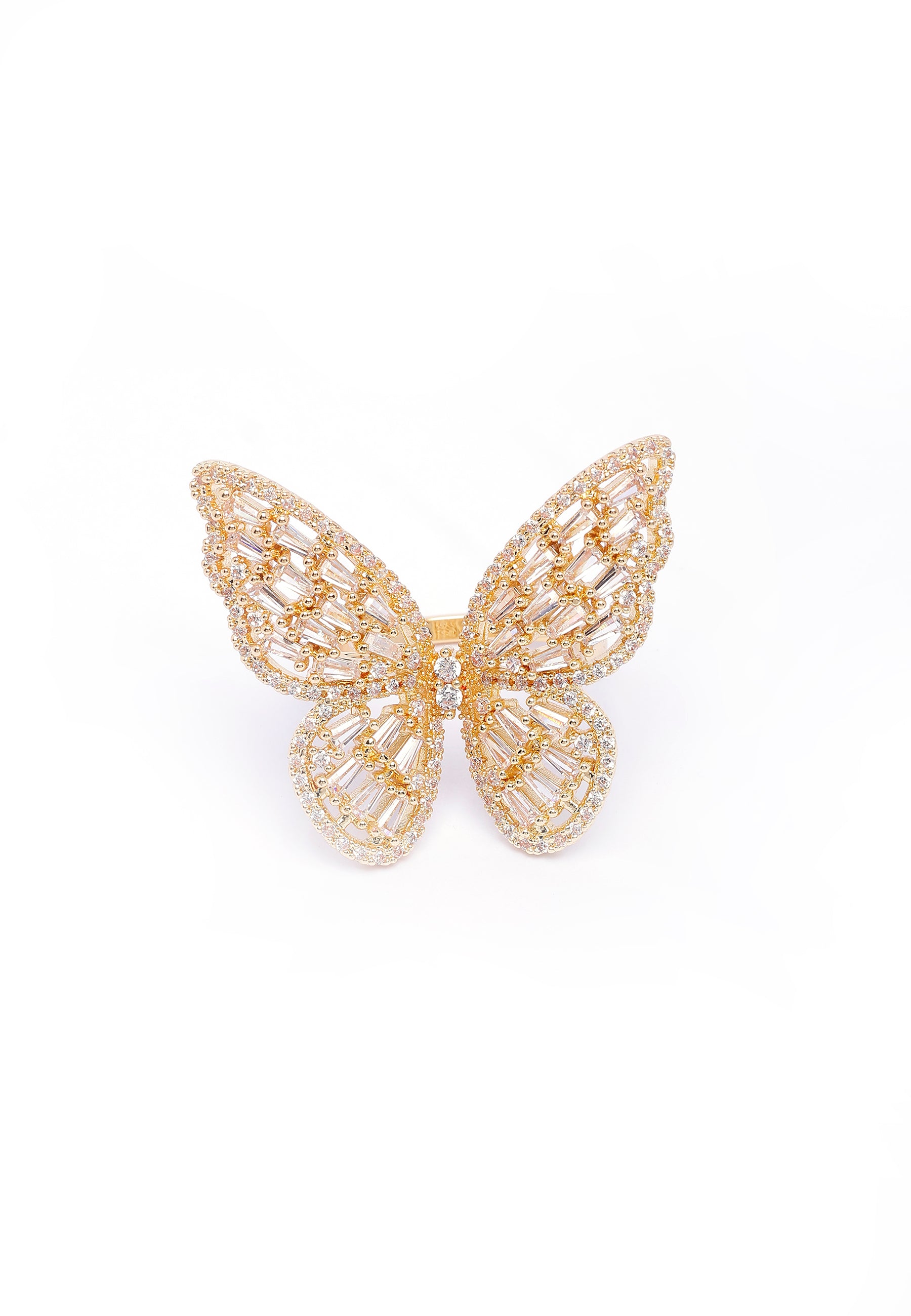 Golden Butterfly Winged Ring