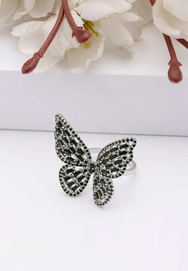 Whimsical Butterfly Sparkle Ring