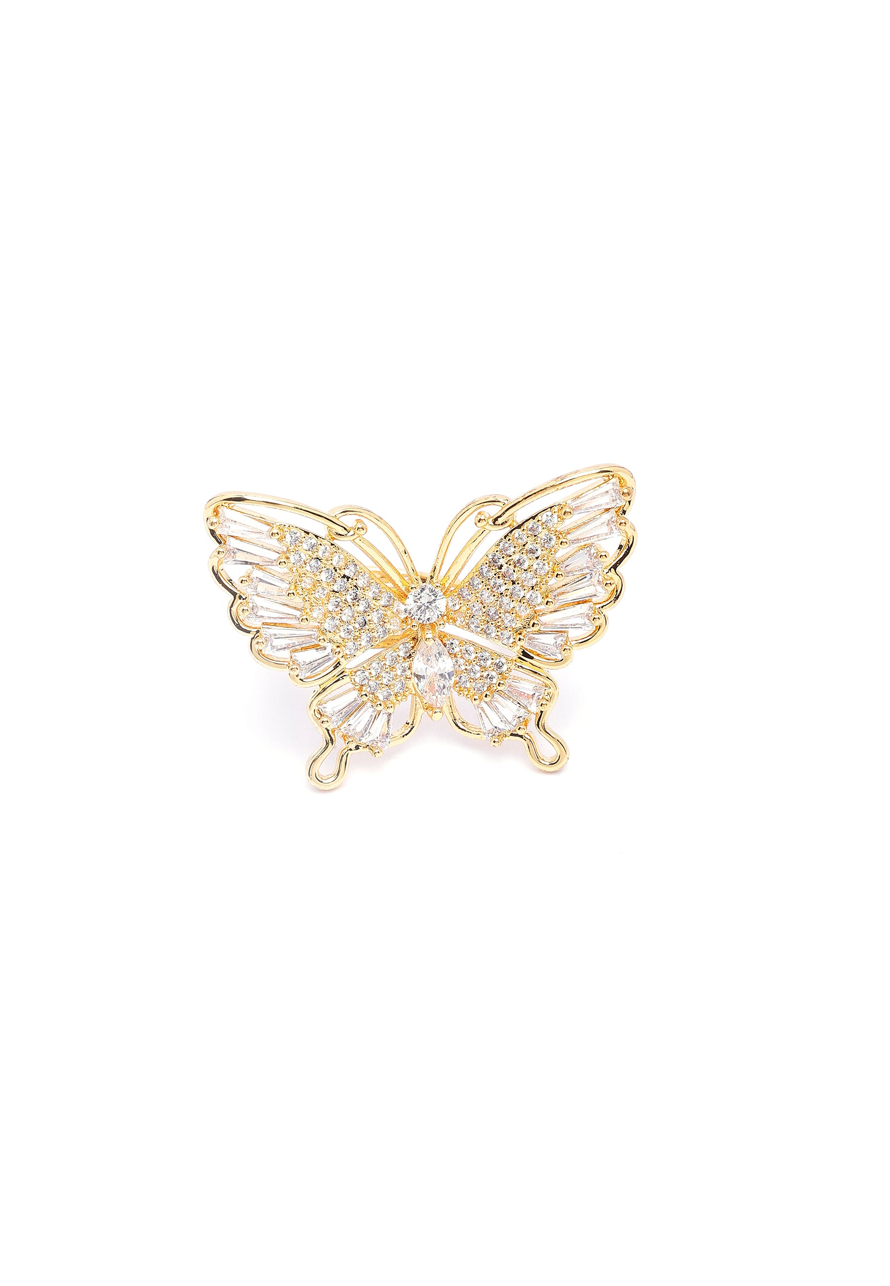 Golden Butterfly Blissful Ring