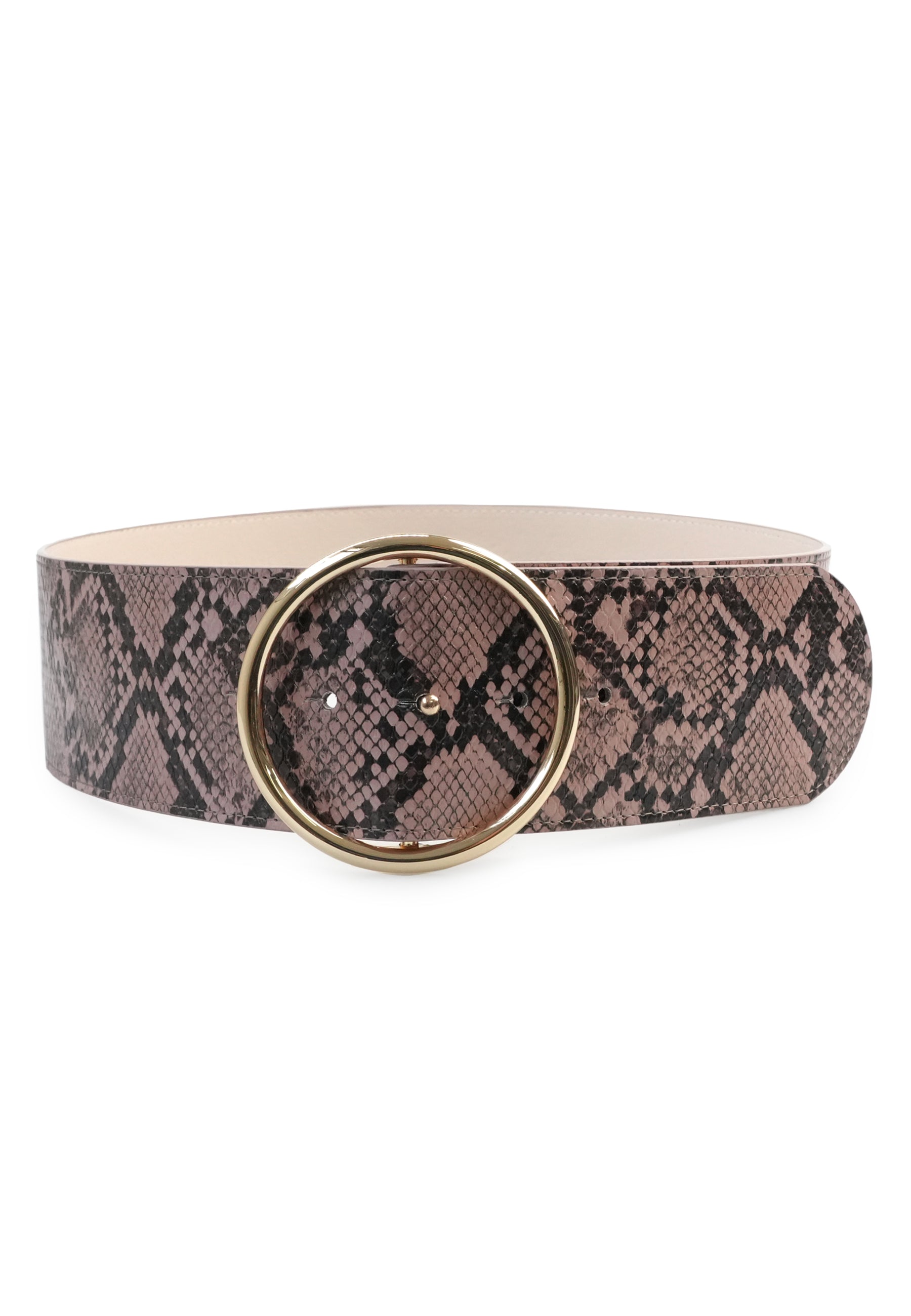 Snake Print Dual Buckle Belt