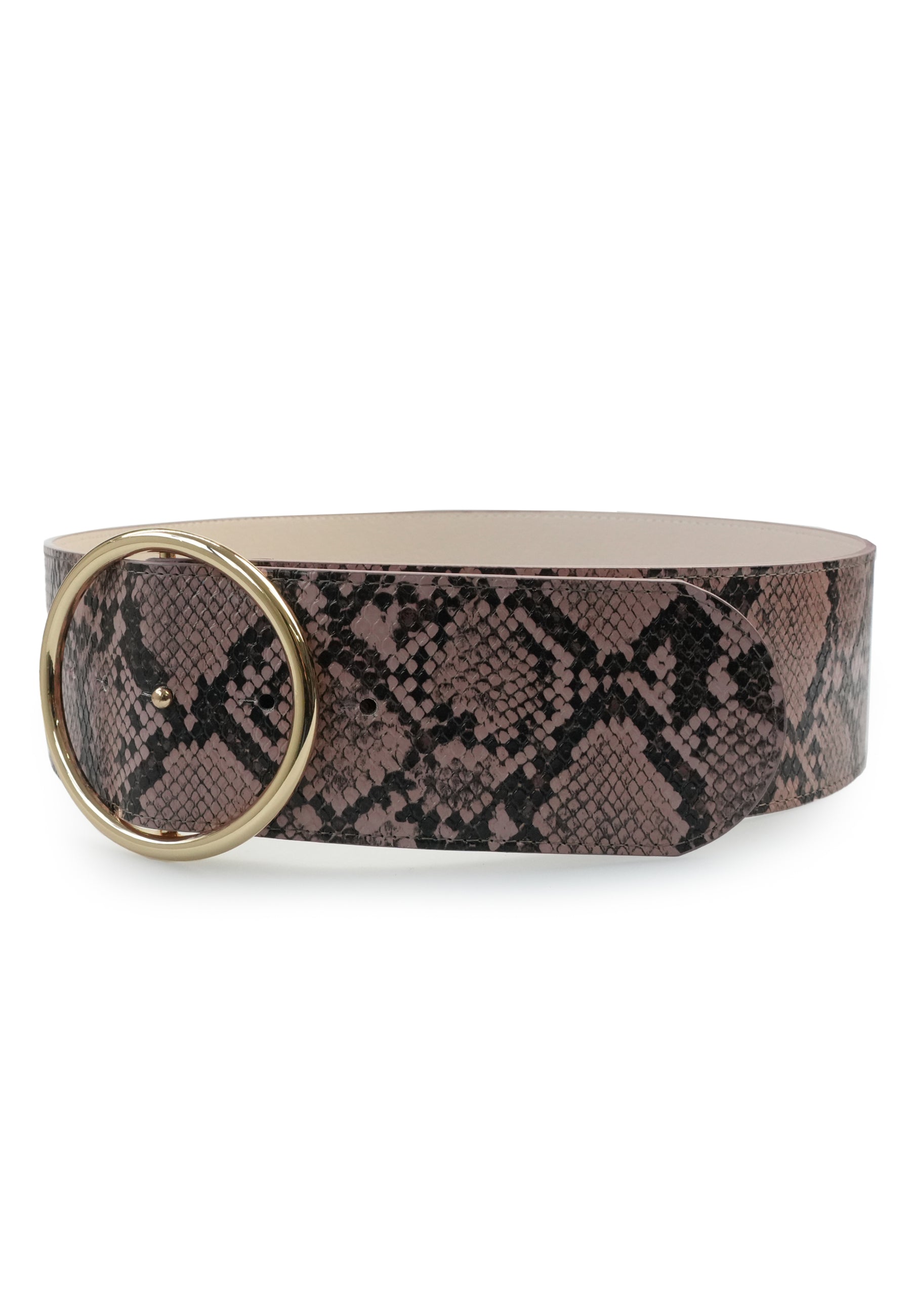 Snake Print Dual Buckle Belt