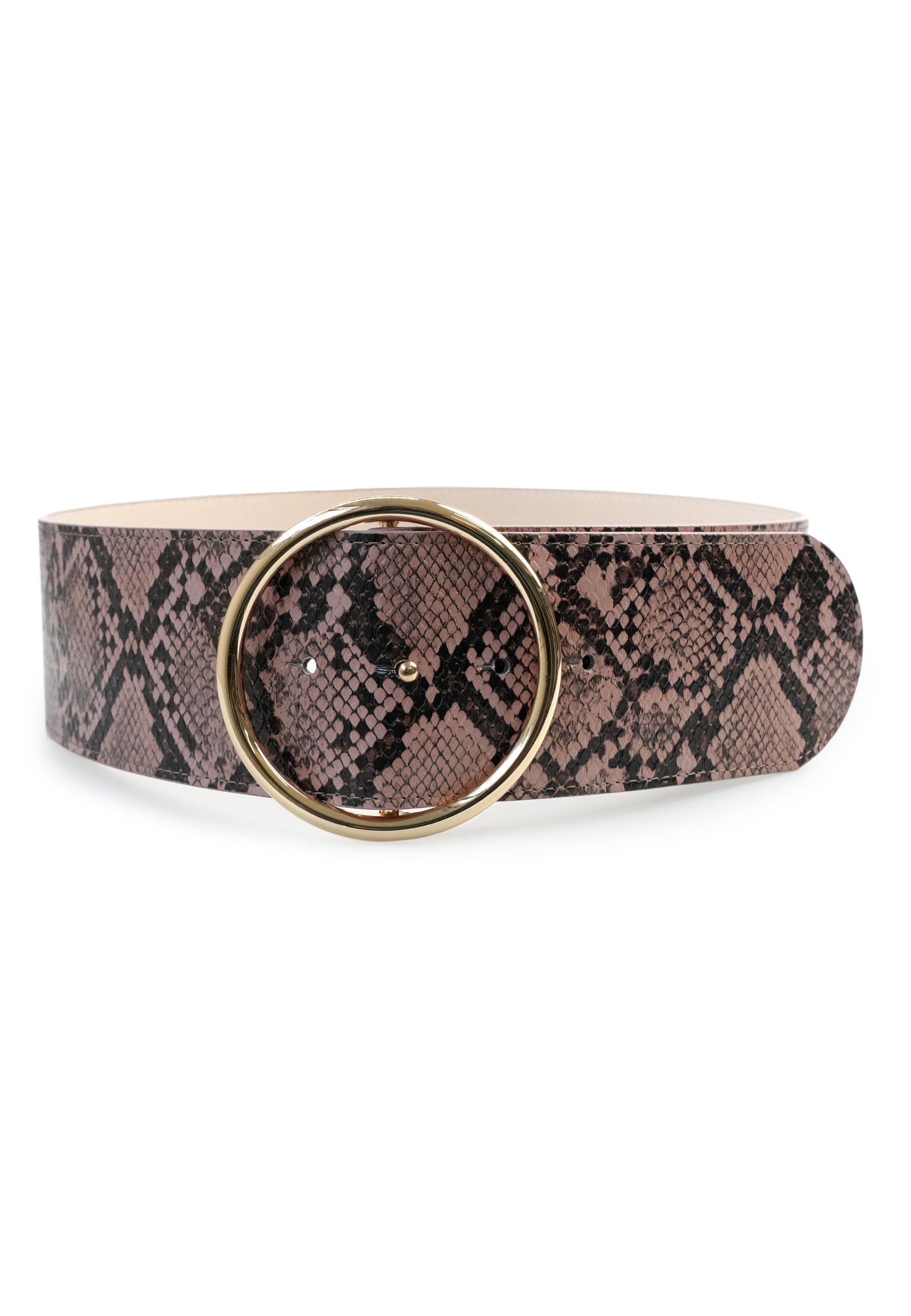 Snake Print Dual Buckle Belt