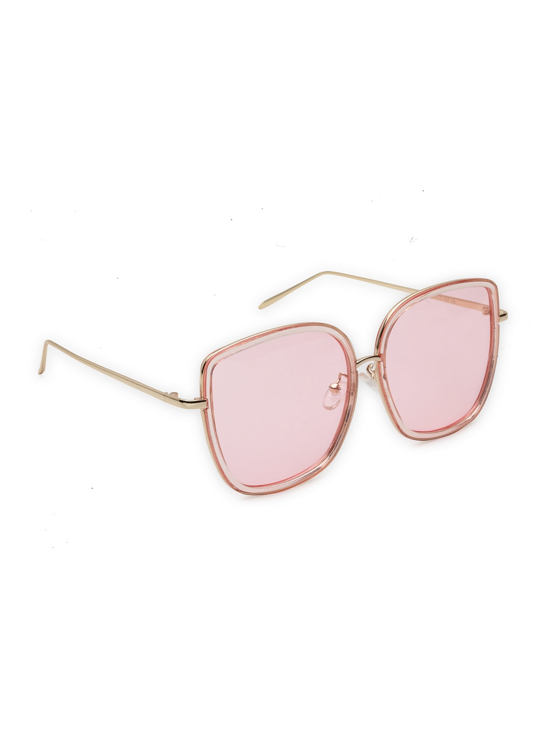 Occhiali da sole trasparenti alla moda da donna oversize estivi in ​​tonalità rosa