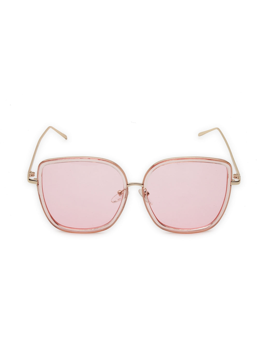Gafas de sol transparentes de moda en tonos rosas de verano de gran tamaño para mujer