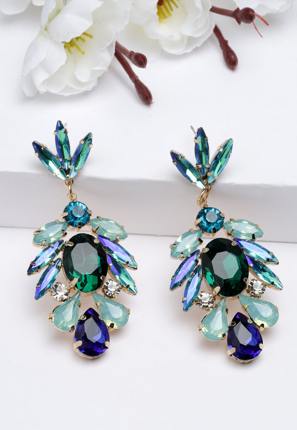 Pendientes colgantes de cristal