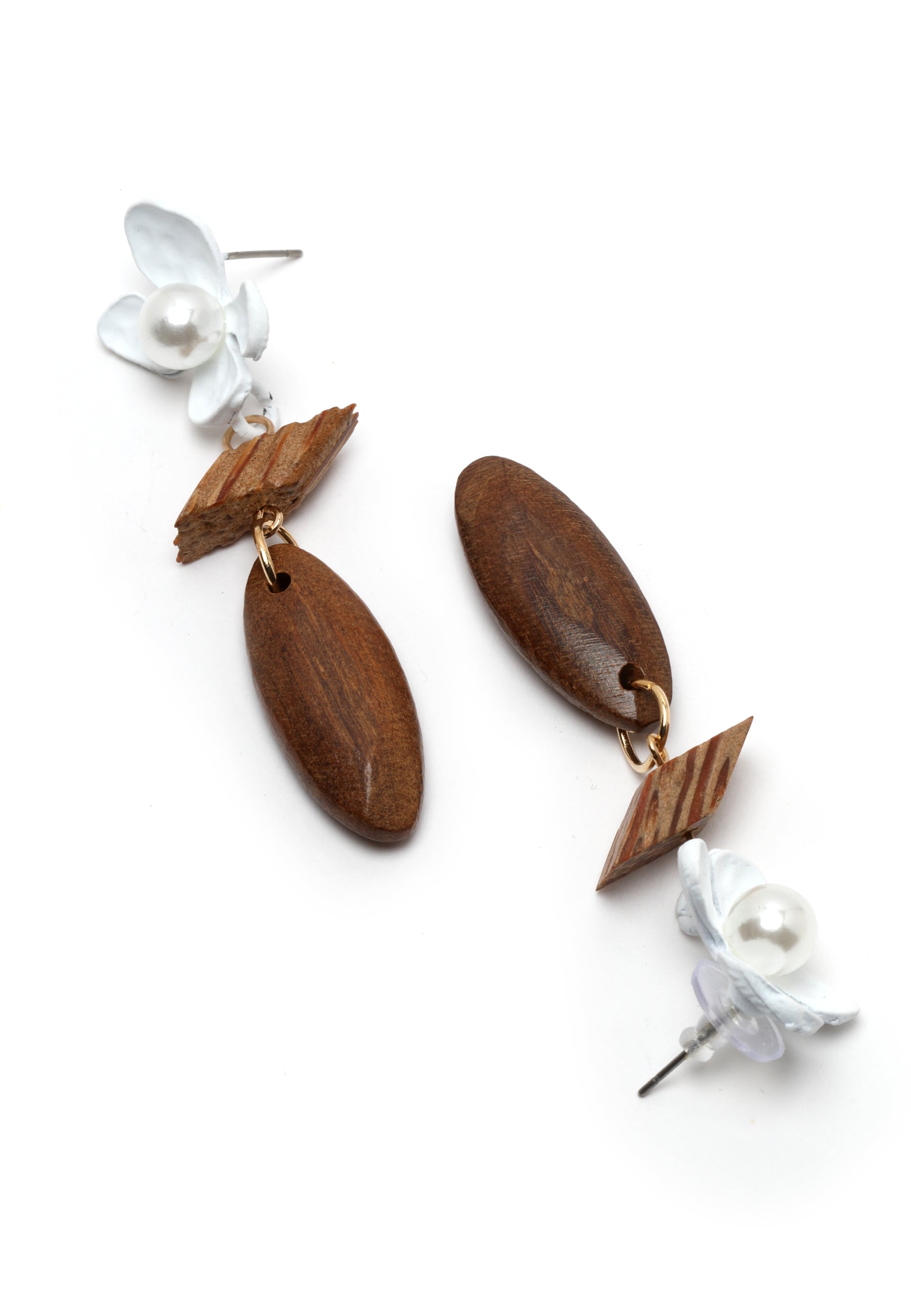 Wooden Drop Earrings